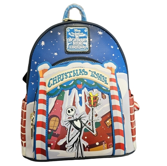 Disney Loungefly Mini Backpack Tim Burton's Nightmare Before Christmas NEW - Picture 1 of 5